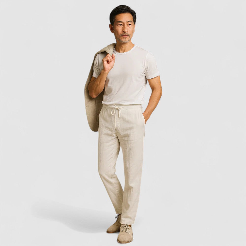 BREEZE |  通気性のあるコットンリネンパンツ