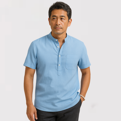 RIALO | ポケット付きヘンリーネックシャツ