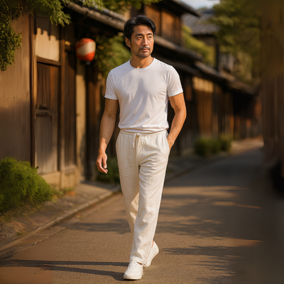 BREEZE |  通気性のあるコットンリネンパンツ