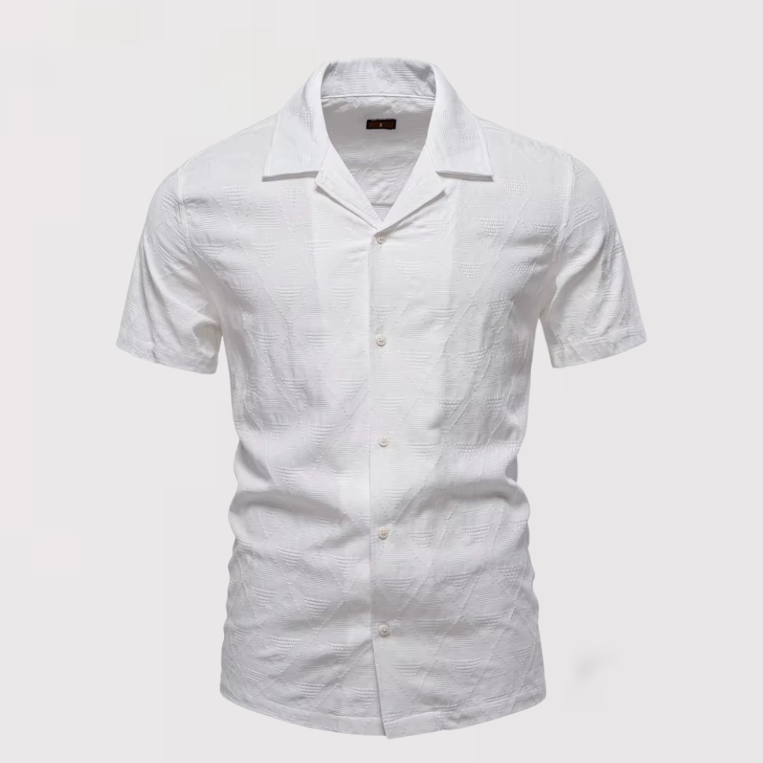 リヴィエラ・テクスチャードコットンシャツ