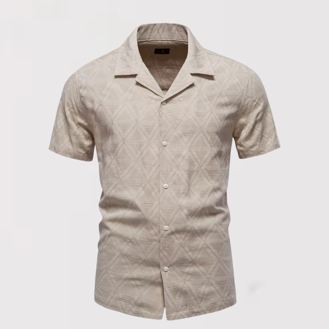 リヴィエラ・テクスチャードコットンシャツ