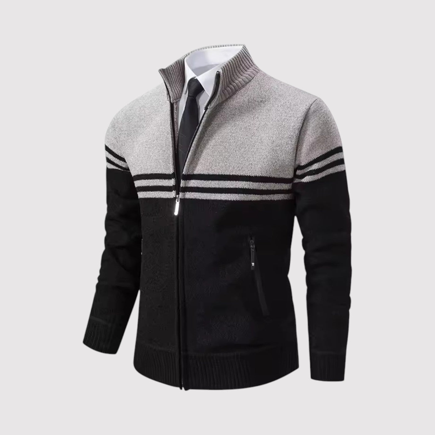 SHURIKEN | プレミアム・ボーダー・ジップ・セーター