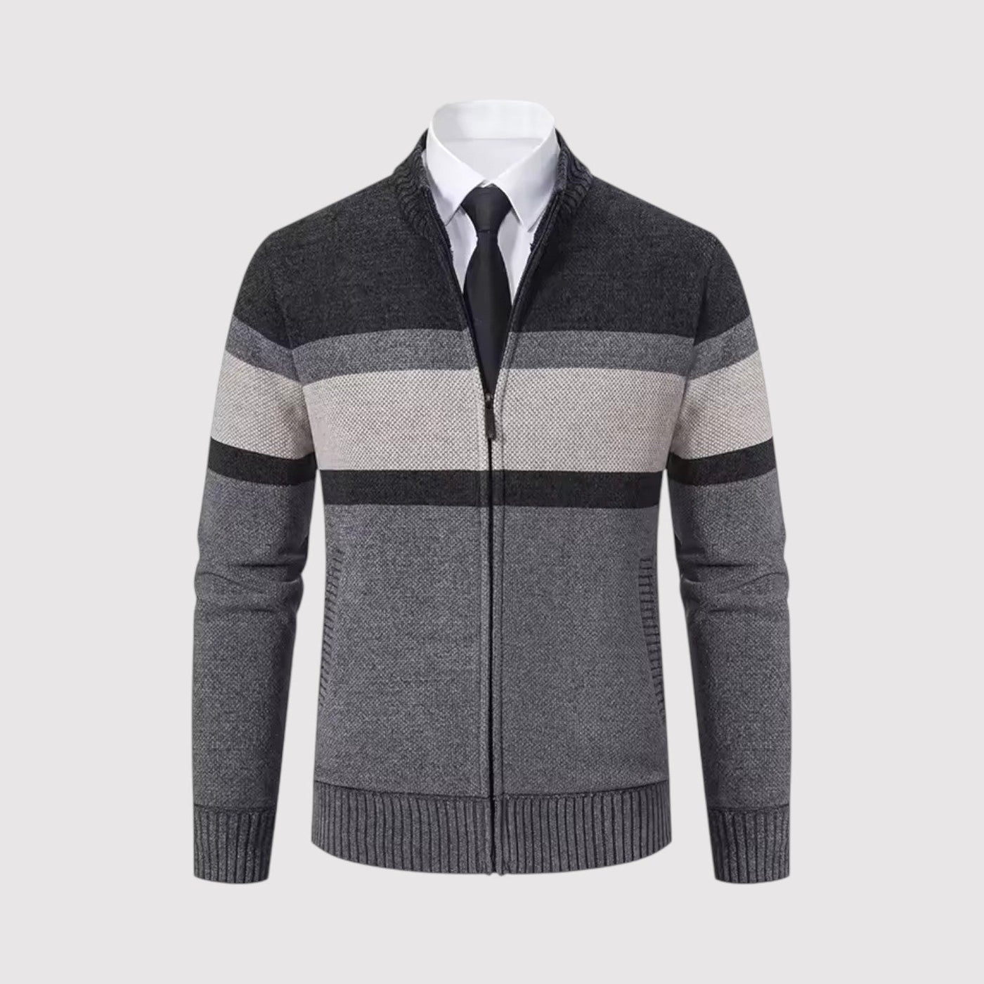 SHURIKEN | プレミアム・ボーダー・ジップ・セーター