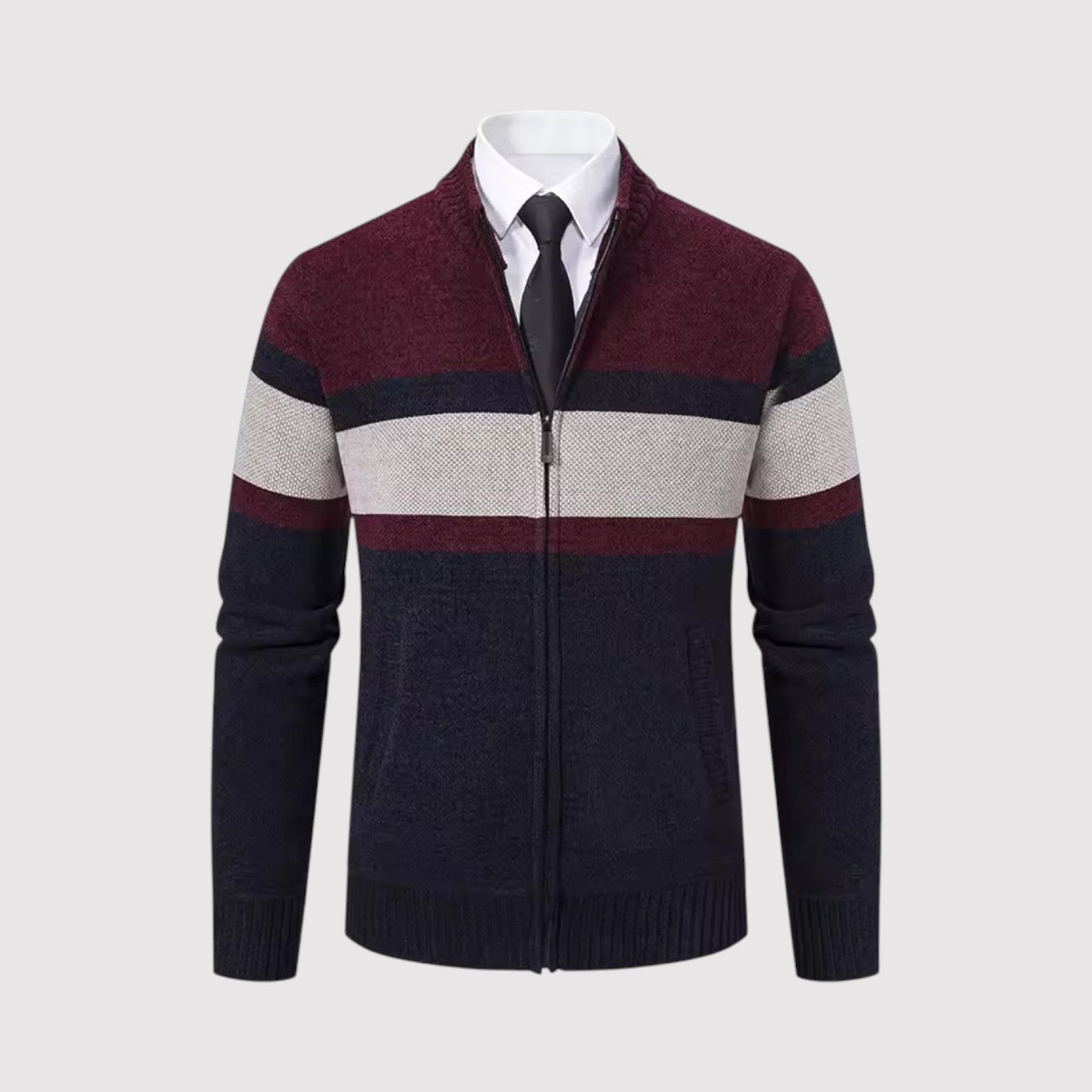 SHURIKEN | プレミアム・ボーダー・ジップ・セーター